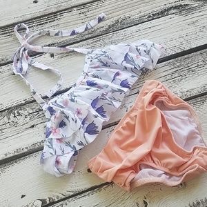 Floral 2 piece swim suit